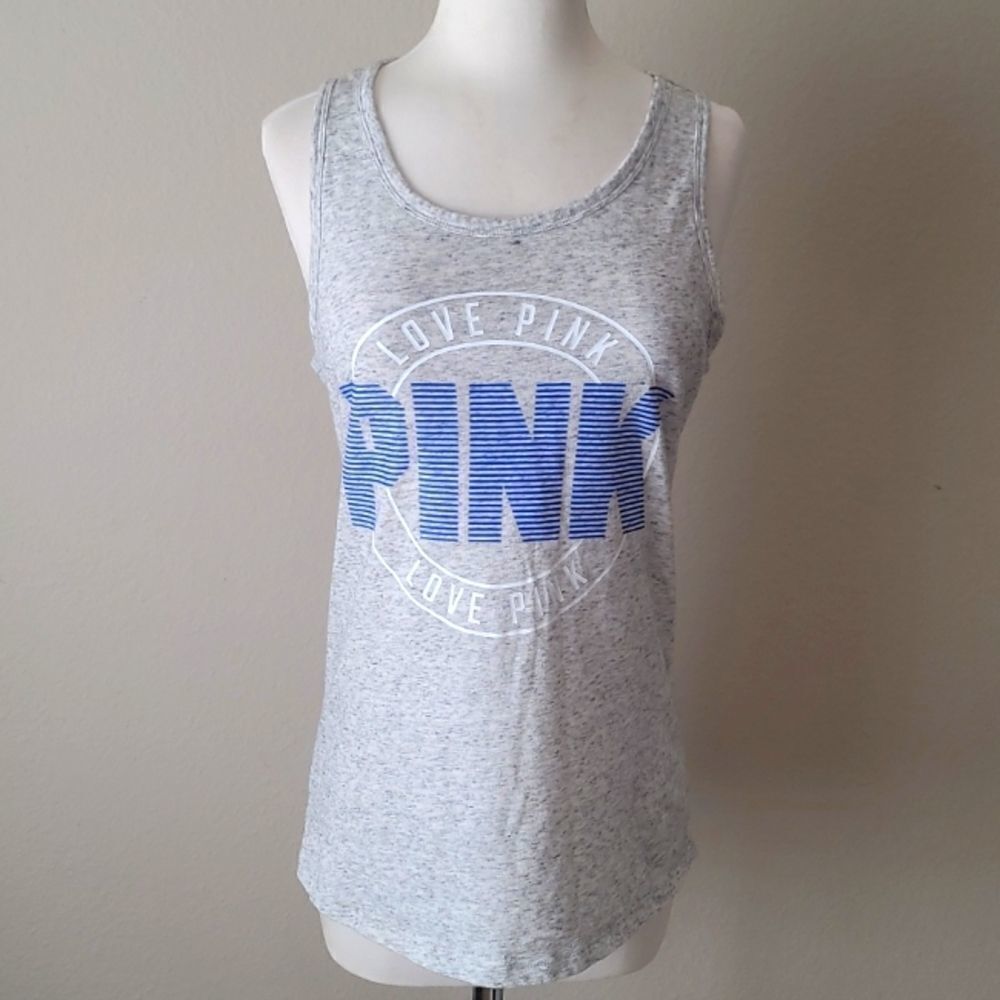 PINK VICTORIA SECRET graphic tank top xs